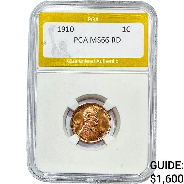 1910 Wheat Cent PGA MS66 RD