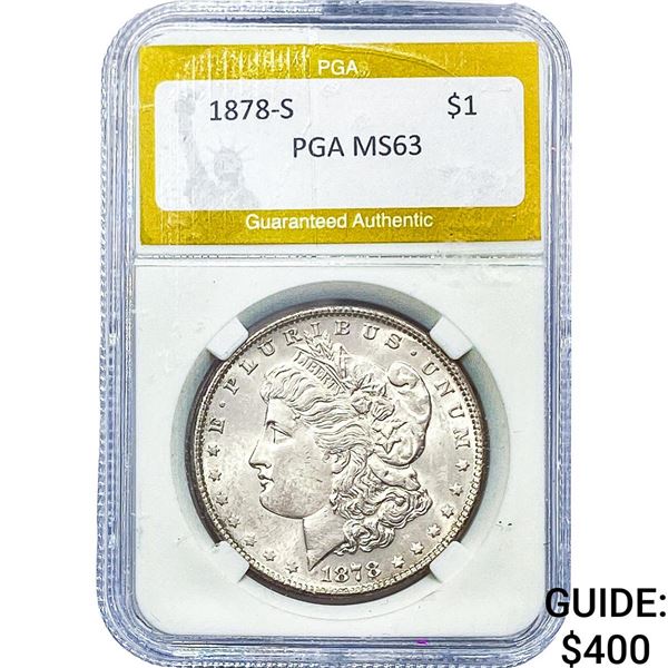 1878-S Morgan Silver Dollar PGA MS63