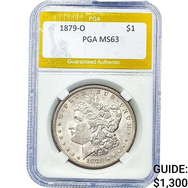 1879-O Morgan Silver Dollar PGA MS63