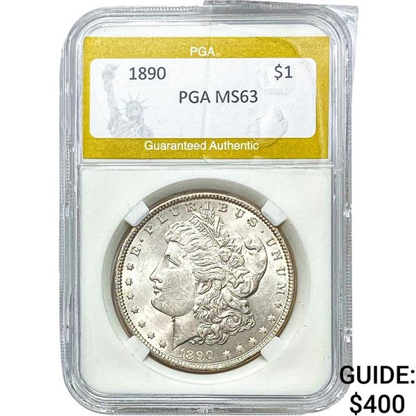 1890 Morgan Silver Dollar PGA MS63