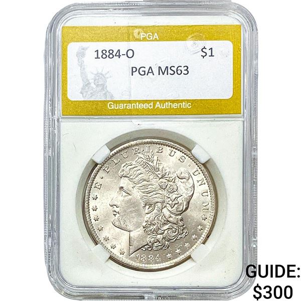 1884-O Morgan Silver Dollar PGA MS63