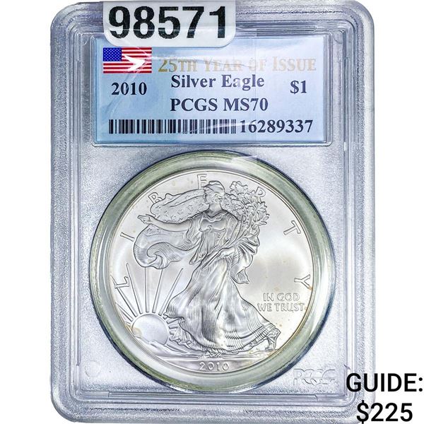 2010 Silver Eagle PCGS MS70