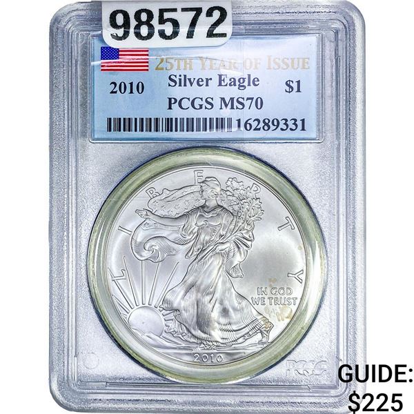 2010 Silver Eagle PCGS MS70