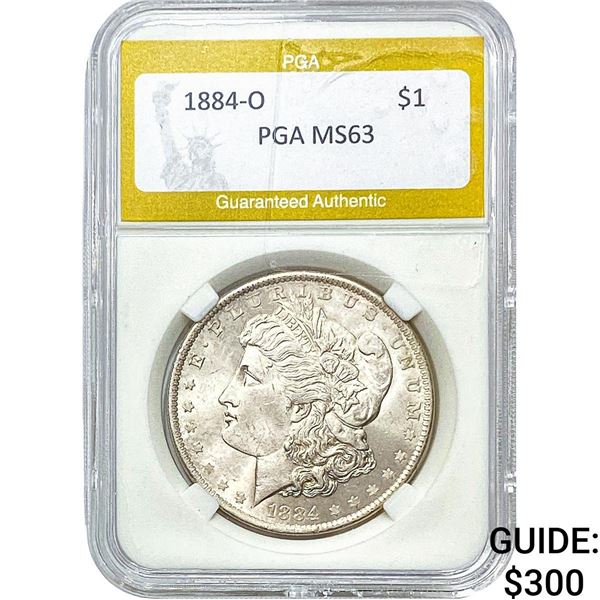 1884-O Morgan Silver Dollar PGA MS63