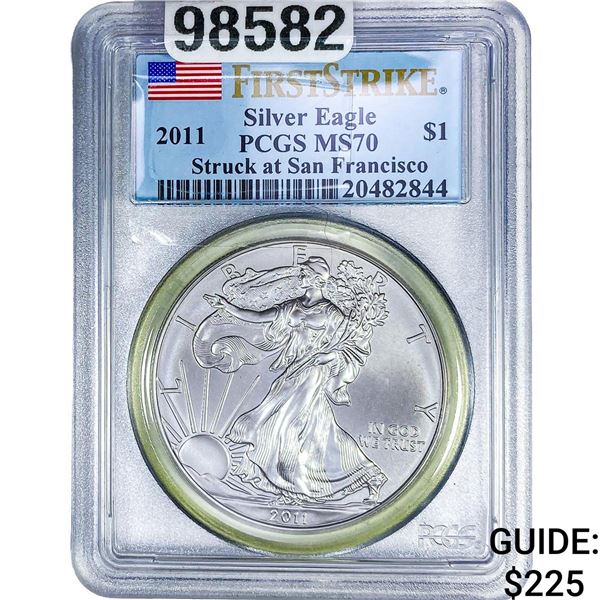 2011 Silver Eagle PCGS MS70