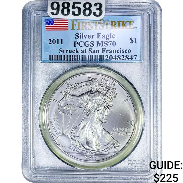 2011 Silver Eagle PCGS MS70