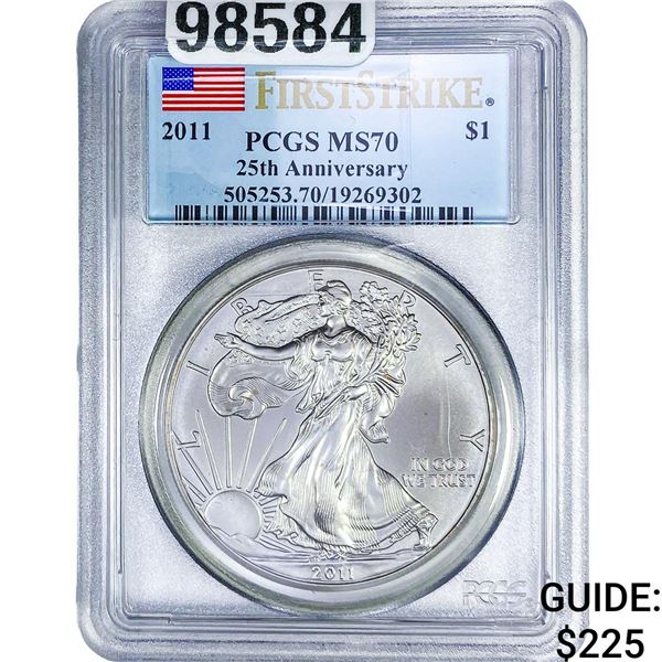 2011 Silver Eagle PCGS MS70