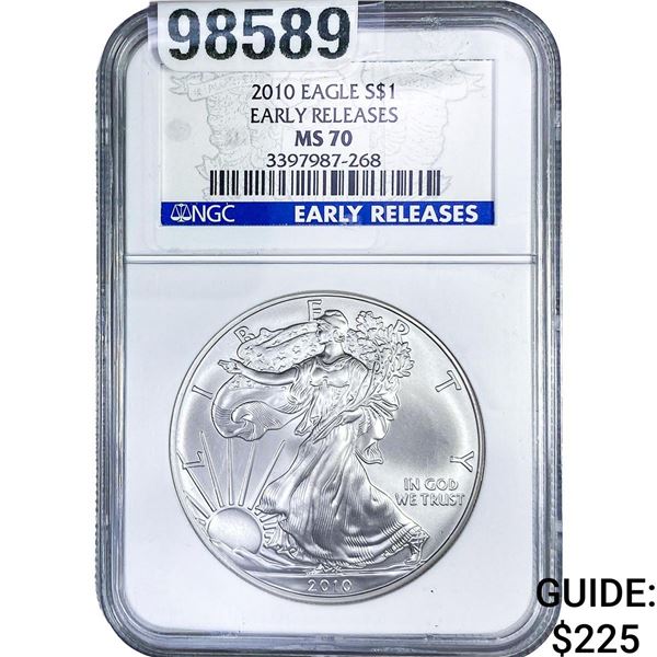 2010 Silver Eagle NGC MS70
