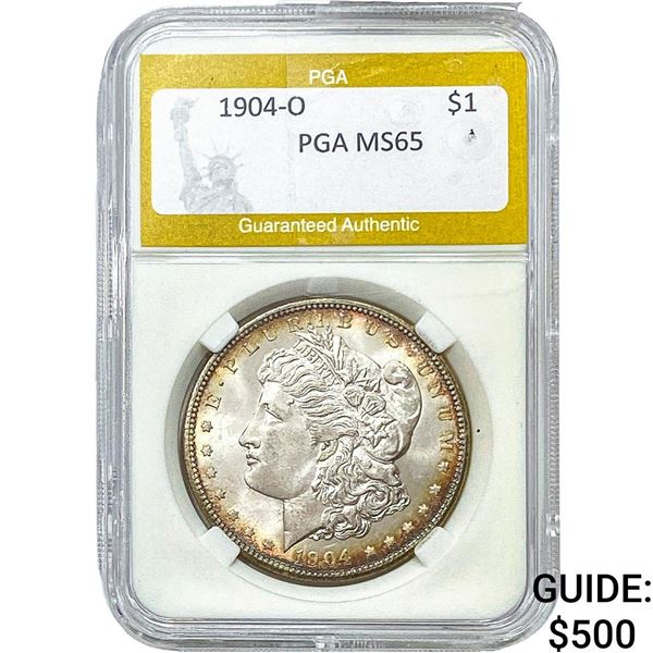 1904-O Morgan Silver Dollar PGA MS65