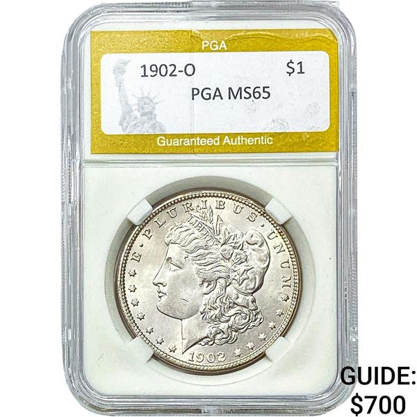 1902-O Morgan Silver Dollar PGA MS65