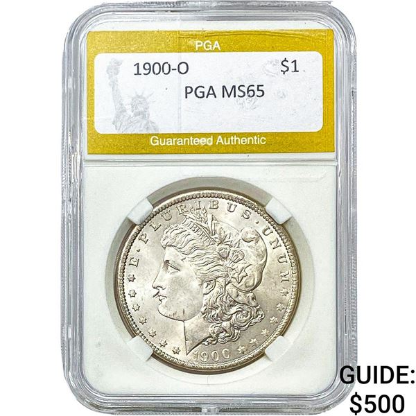 1900-O Morgan Silver Dollar PGA MS65