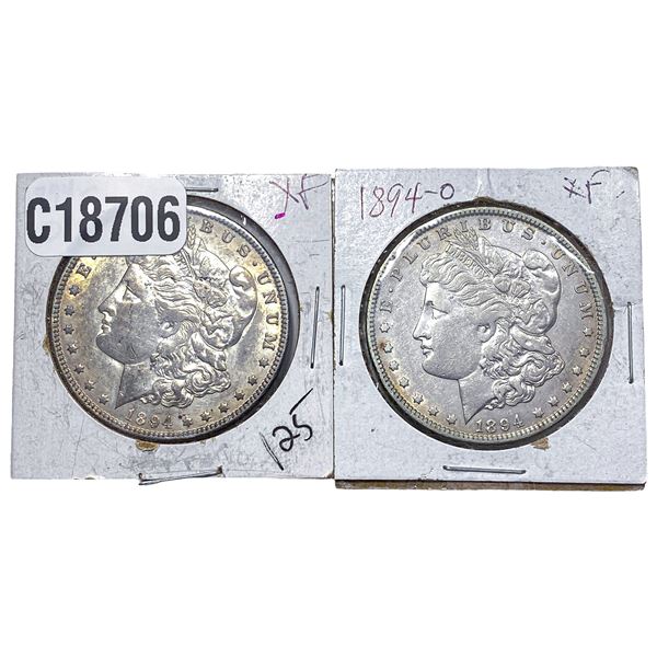 [2 Coins] 1894 Morgan Silver Dollar