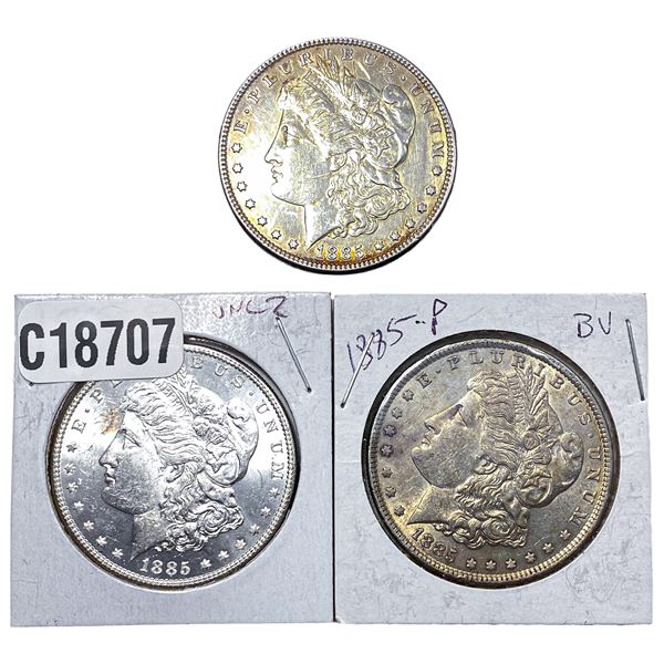[3 Coins] 1885 Morgan Silver Dollar