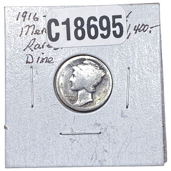 1916-D Mercury Silver Dime