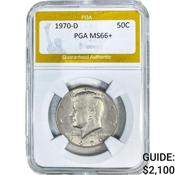 1970-D Kennedy Half Dollar PGA MS66+