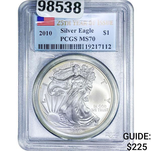 2010 Silver Eagle PCGS MS70