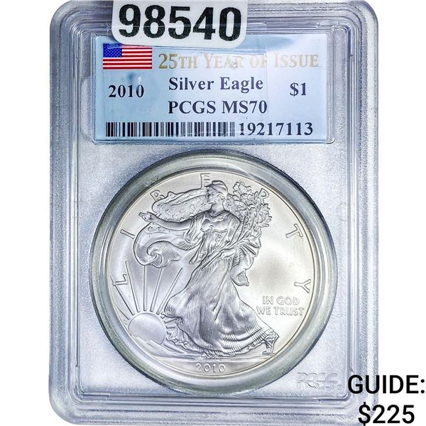 2010 Silver Eagle PCGS MS70