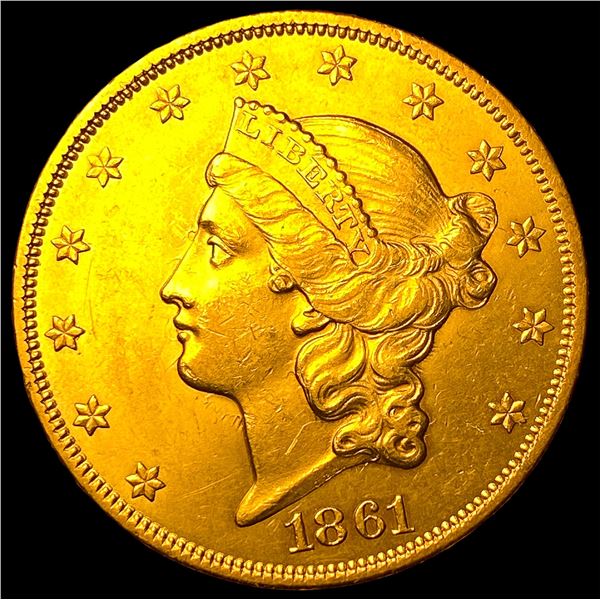 1861 $20 Gold Double Eagle