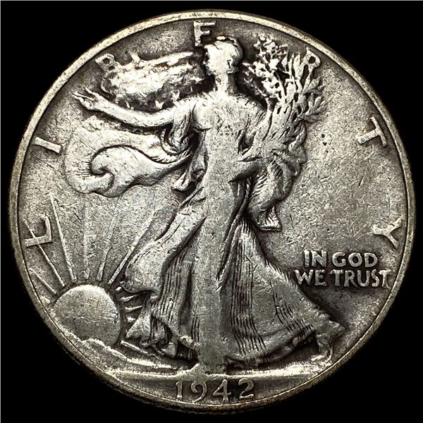 1942 Silver Walking Liberty Half Dollar NEARLY UNCIRCULATED