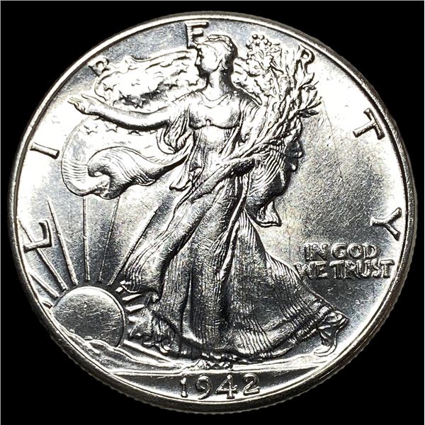 1942 Walking Liberty Half Dollar GEM BU