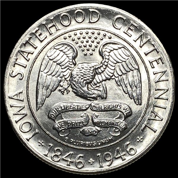 1946 Silver Iowa Half Dollar GEM BU