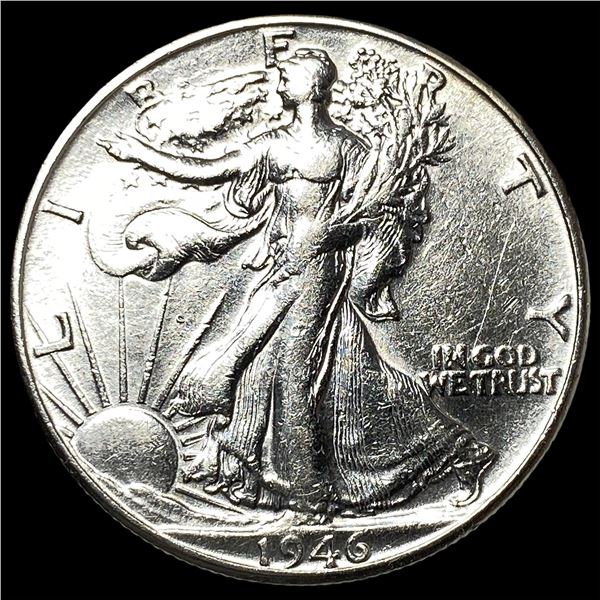 1946-D Silver Walking Liberty Half Dollar CHOICE AU
