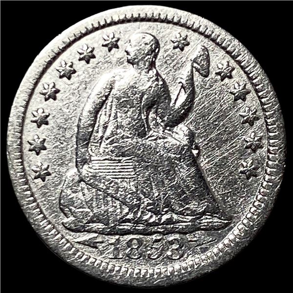 1853-O Silver Seated Liberty Half Dime LIGHTLY CIRCULATED