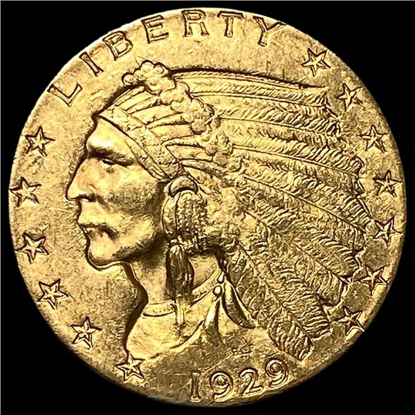 1929 Indian Head Gold $2.50 Quarter Eagle UNCIRCULATED