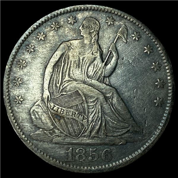 1856-O Silver Seated Liberty Half Dollar CLOSELY UNCIRCULATED