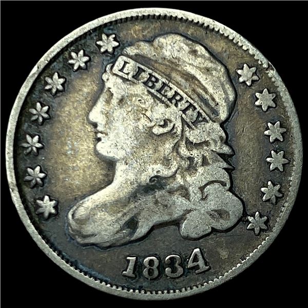 1834 Silver Capped Bust Dime NEARLY UNCIRCULATED