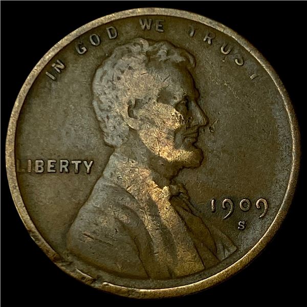 1909-S Lincoln Wheat Cent CLOSELY UNCIRCULATED