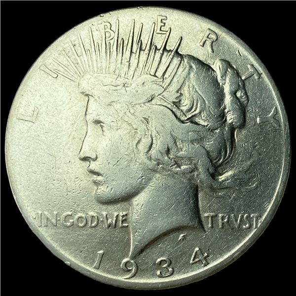 1934-S Silver Peace Dollar NEARLY UNCIRCULATED