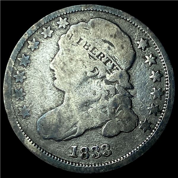 1833 Silver apped Bust Dime LIGHTLY CIRCULATED