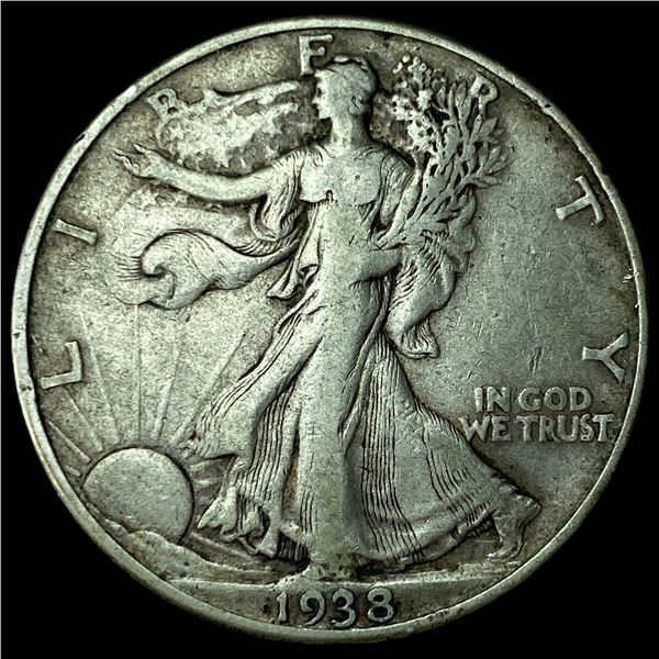 1938-D Silver Walking Liberty Half Dollar NEARLY UNCIRCULATED