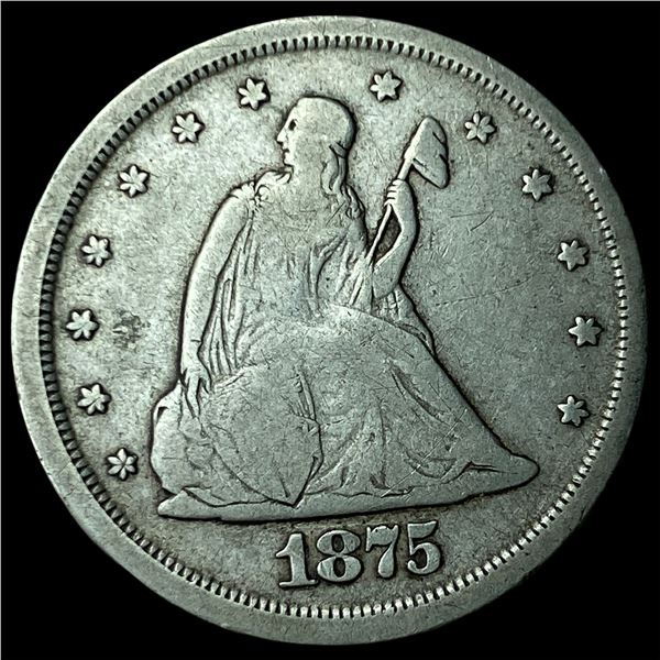 1875-S Silver Twenty Cent Piece NEARLY UNCIRCULATED