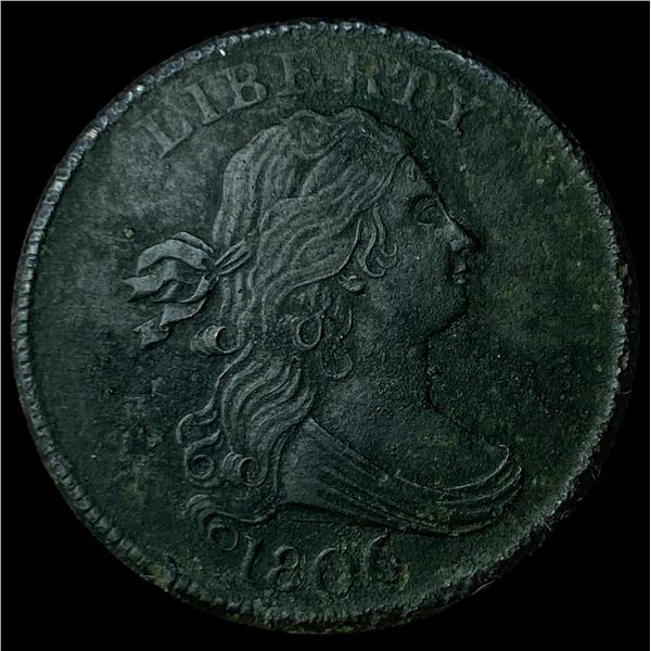 1806 Draped Bust Half Cent NEARLY UNCIRCULATED