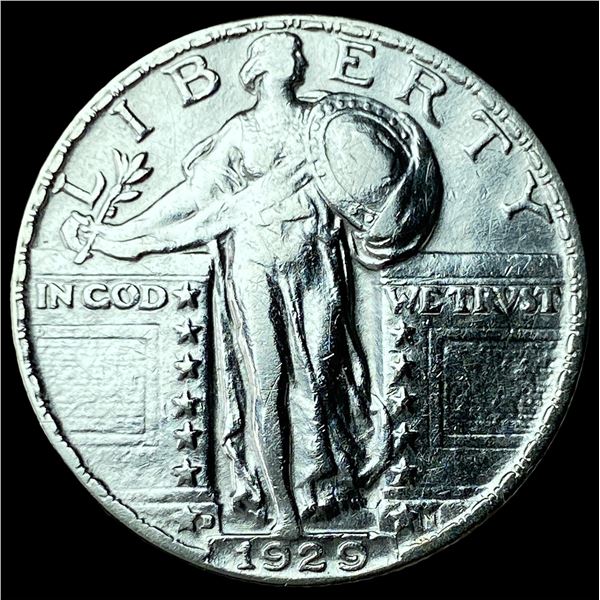 1929-D Silver Standing Liberty Quarter CHOICE AU
