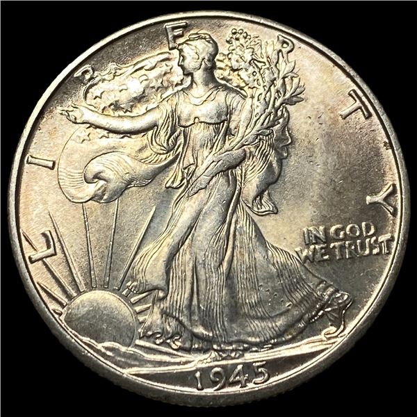 1945-D Silver Walking Liberty Half Dollar NEARLY UNCIRCULATED
