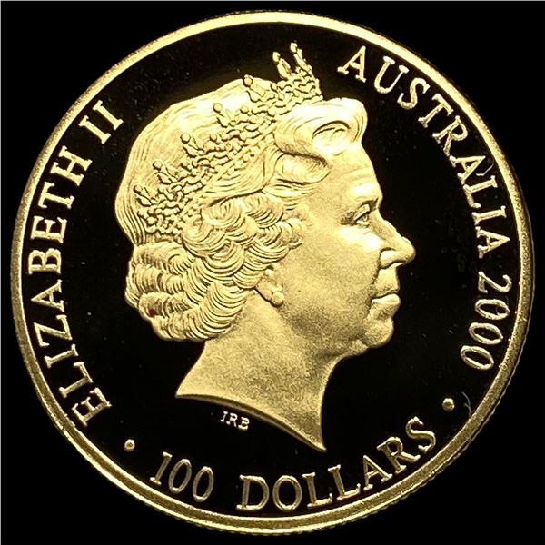 2000 Australia 1 OZ Gold $100 Sydney Olympics GEM PROOF