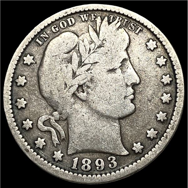 1893 Silver Barber Quarter LIGHTLY CIRCULATED