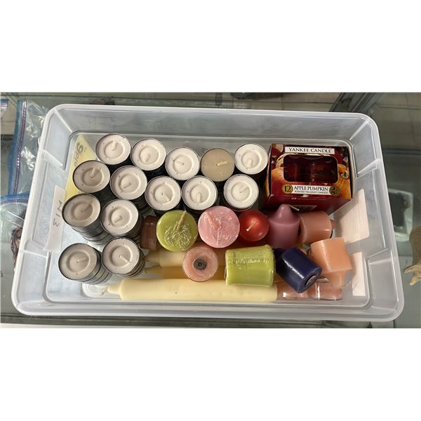 ASSORTED CANDLES, APPROX. 100 COUNT