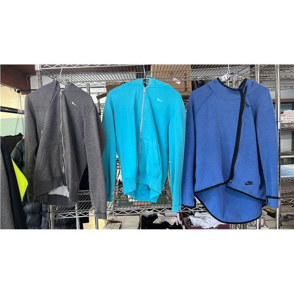 NIKE ZIPUP HOODIES. ALL LADIES M