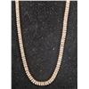 Image 1 : *NEW* 18K GOLD PLATED 5MM EMERALD CUT SIMULATED DIAMOND (CZ) TENNIS NECKLACE: 17"L *MISSING 1 STONE*