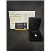 Image 1 : *NEW* .925 SILVER 2CT MOISSANITE LAB DIAMOND WAVE HALO NECKLACE: 16" - 18" LONG