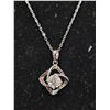 Image 2 : *NEW* .925 SILVER 1CT MOISSANITE LAB DIAMOND NECKLACE: 16" - 18" LONG