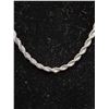 Image 2 : *NEW* .925 SILVER 3MM TWISTED ROPE NECKLACE: 21" LONG