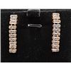 Image 1 : *NEW* 18K GOLD PLATED 5MM SIMULATED DIAMOND (CZ) TASSEL EARRINGS: 1.25" LONG