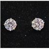 Image 1 : *NEW* PLATINUM PLATED 2CT EACH SIMULATED DIAMOND (CZ) STUD EARRINGS