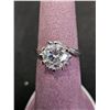 Image 2 : *NEW* .925 SILVER 3CT MOISSANITE LAB DIAMOND SNOWFLAKE RING: RESIZEABLE