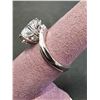 Image 3 : *NEW* .925 SILVER 3CT MOISSANITE LAB DIAMOND SNOWFLAKE RING: RESIZEABLE
